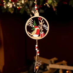 KAEMINGK Couronne de sapin à suspendre (H30 cm) Lois Multicolore Outlet