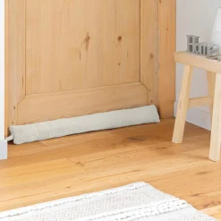 douceur d'intu017drieur Coussin bas de porte flanelle (80 x 10 cm) Flanela Ecru Sale