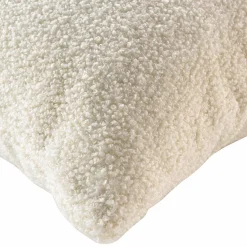 douceur d'intu017drieur Coussin carré bouclette (45 cm) Wooly Ecru Beige Best
