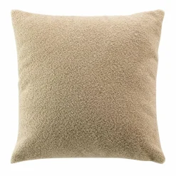 douceur d'intu017drieur Coussin carré bouclette (45 cm) Wooly Beige Best