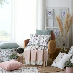 LOVELY CASA Coussin carré (40 cm) Naomie Vert Jade Outlet