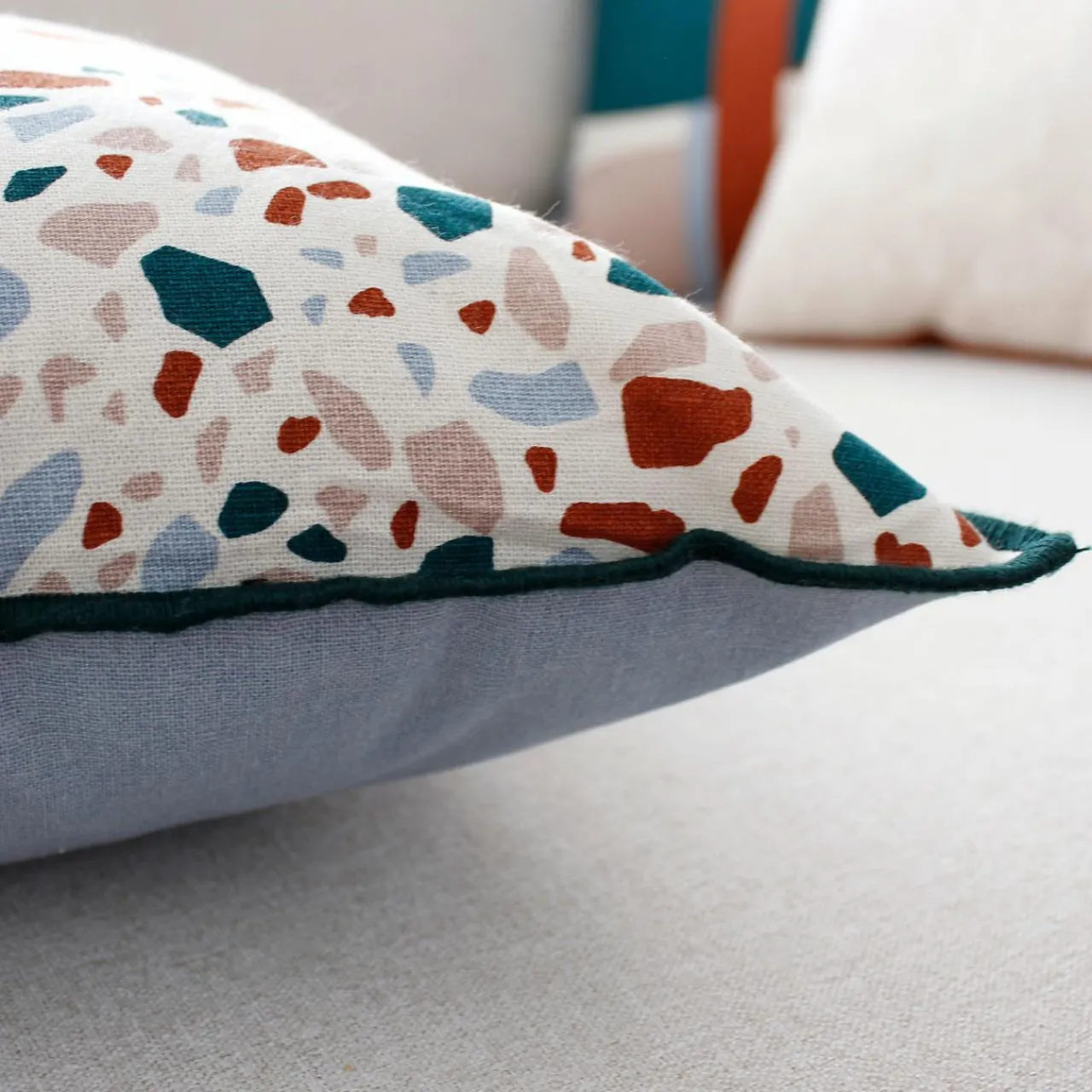 ENJOY HOME Coussin carré coton (40 cm) Terrazzo Multicolore Clearance