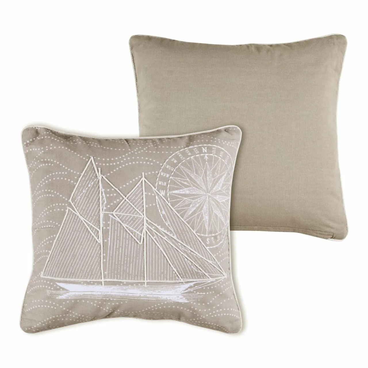 LOVELY CASA Coussin carré coton (40 cm) Yacht Gris Online