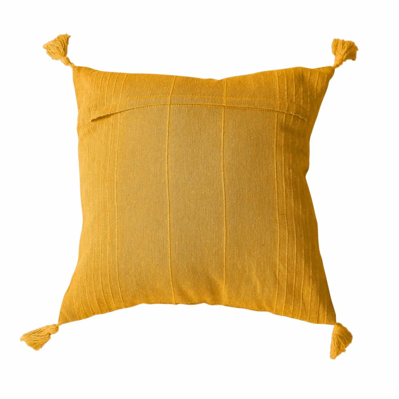 ENJOY HOME Coussin carré coton recyclé (40 x 40 cm) Bombay Jaune moutarde Outlet