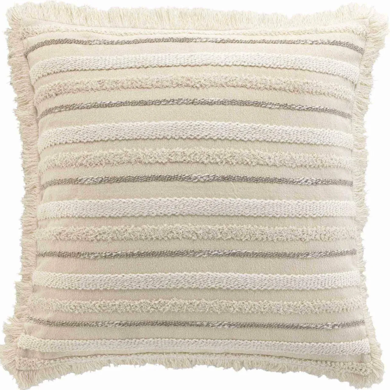 douceur d'intu017drieur Coussin carré coton tissé (60 x 60 cm) Atlas Beige Online