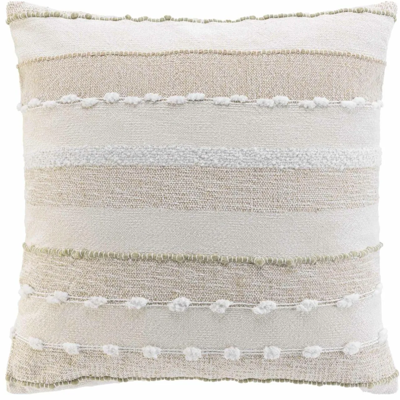 douceur d'intu017drieur Coussin carré coton tissé (60 x 60 cm) Santos Beige New