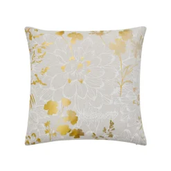 douceur d'intu017drieur Coussin carré coton (45 x 45 cm) Anassia Or Sale