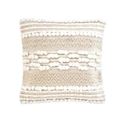douceur d'intu017drieur Coussin carré coton (40 x 40 cm) Blanca Beige Sale