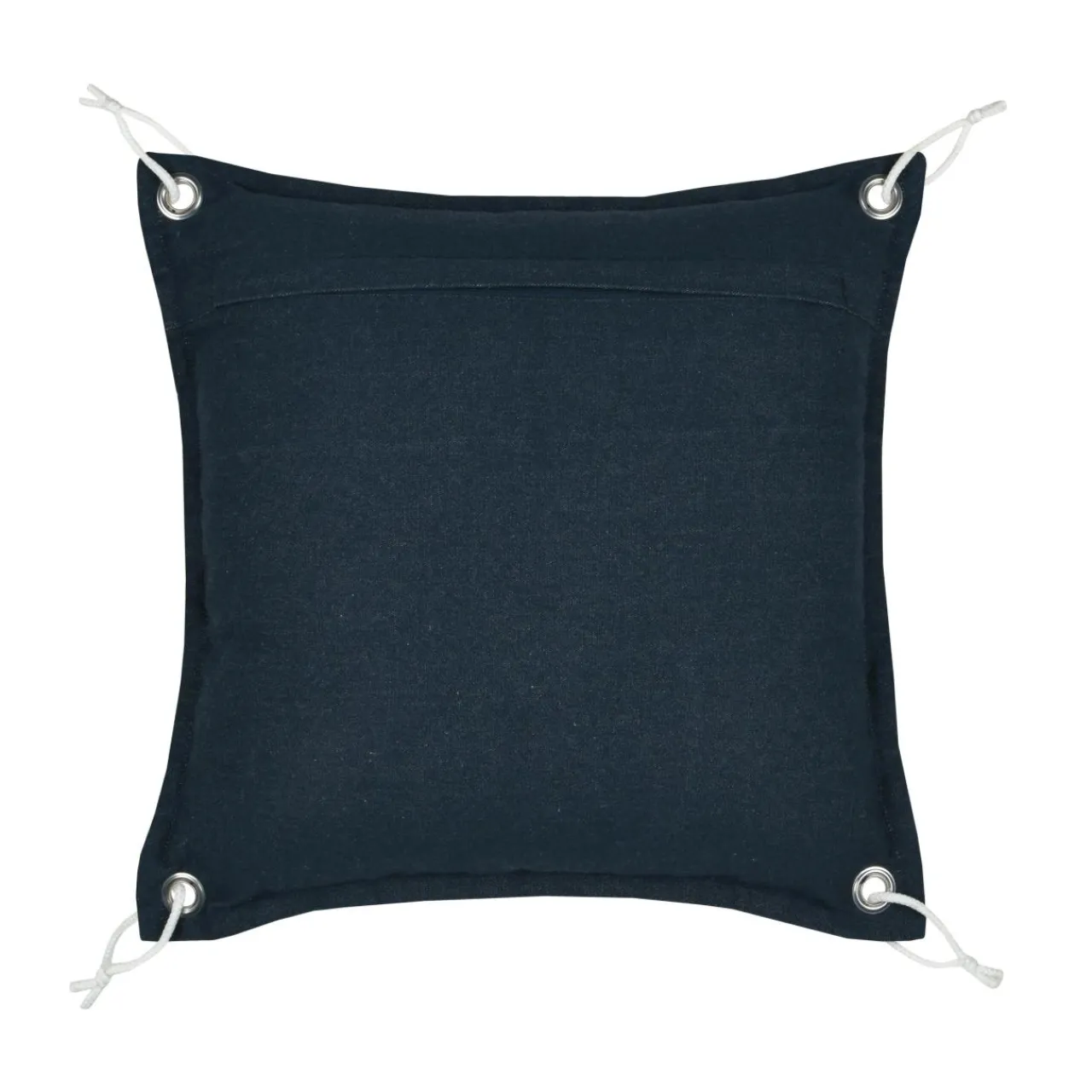 STOF Coussin carré coton (45 x 45 cm) Bordemer Blanc New