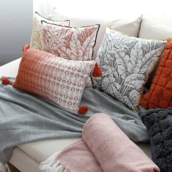 ENJOY HOME Coussin carré coton (40 x 40 cm) Bundi Terracotta Hot
