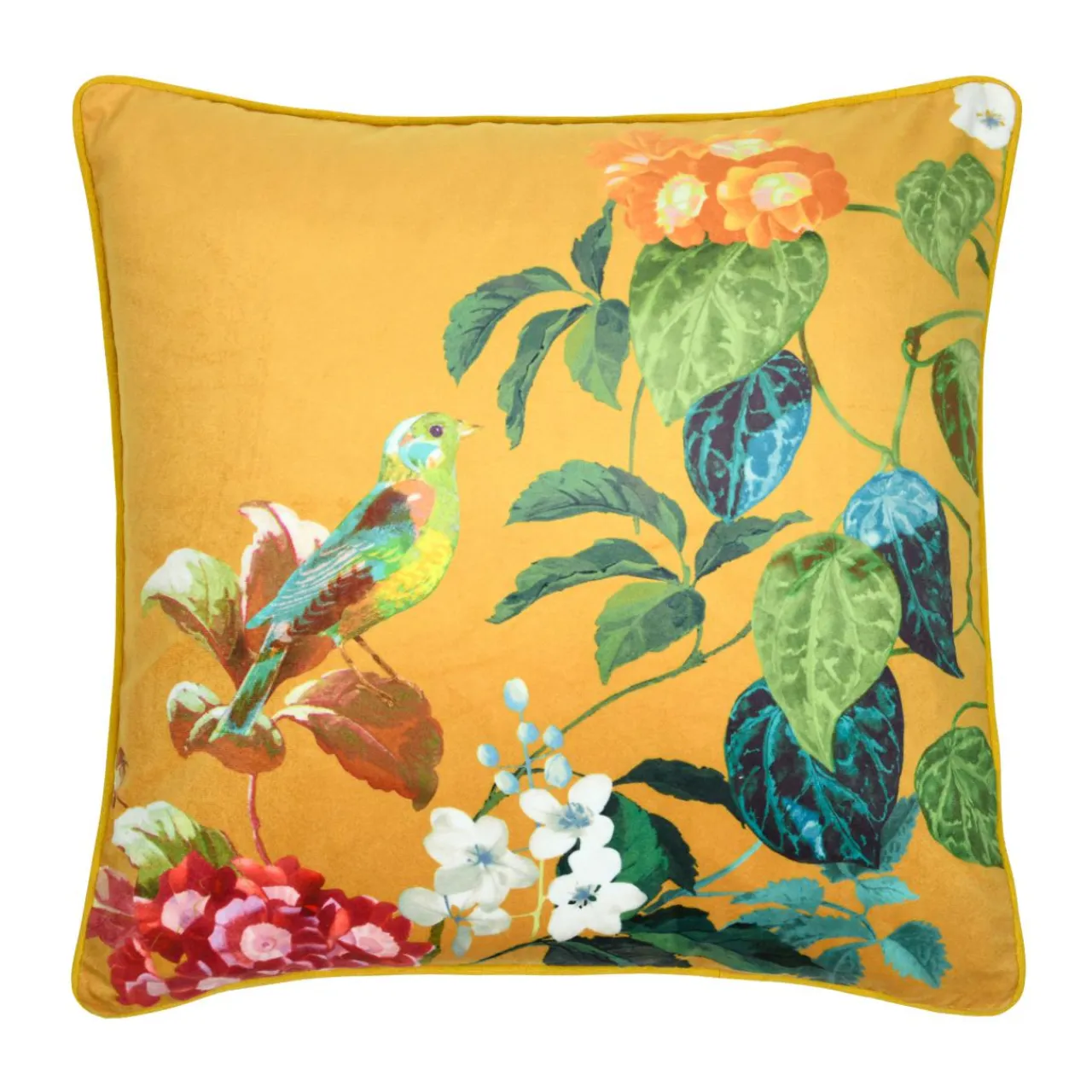 STOF Coussin carré coton (50 x 50 cm) Emmy Jaune moutarde Best
