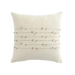 douceur d'intu017drieur Coussin carré coton (40 x 40 cm) Golden sunset Blanc Outlet