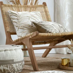 STOF Coussin carré coton (40 x 40 cm) Hemera Beige Naturel Outlet