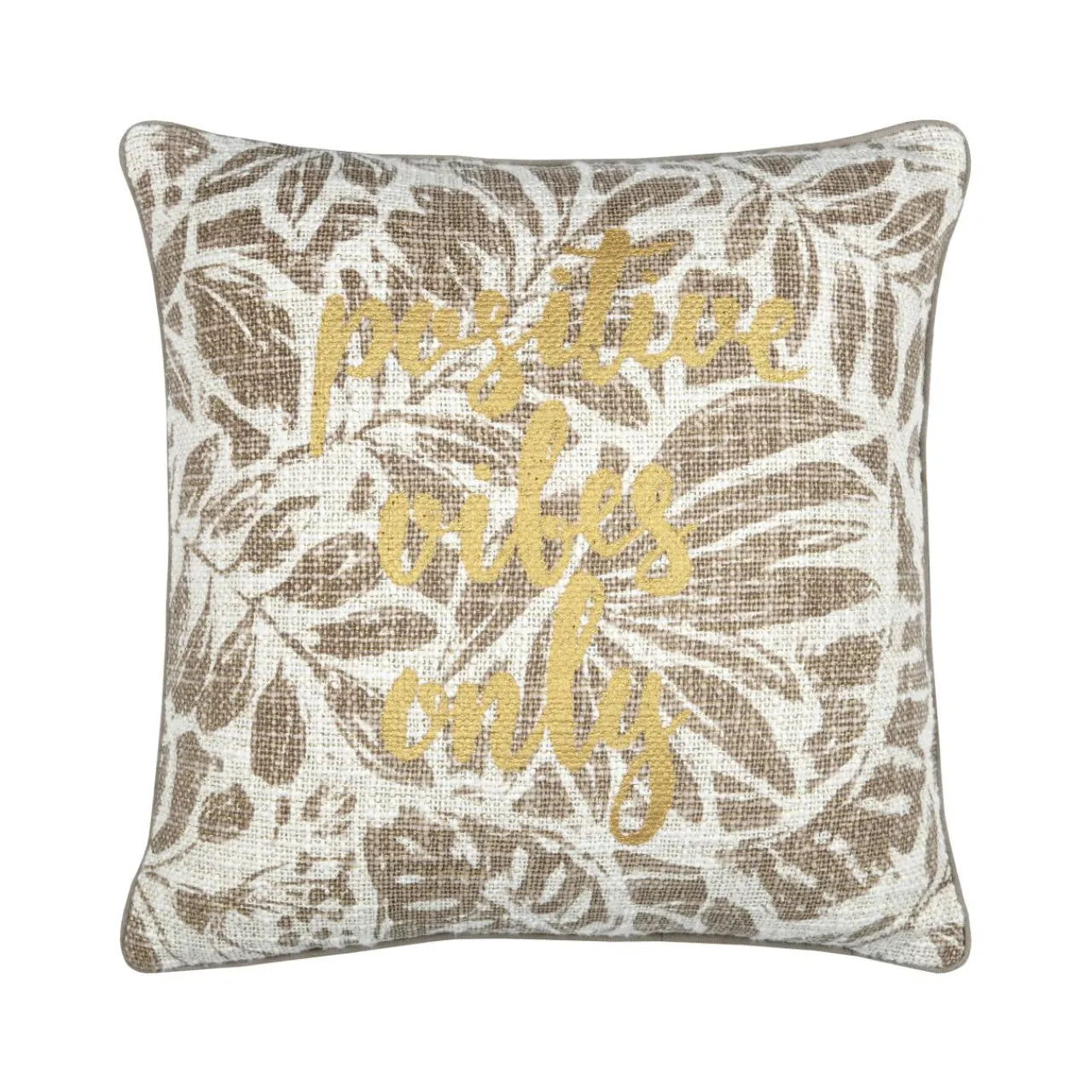 STOF Coussin carré coton (40 x 40 cm) Hemera Taupe Clearance