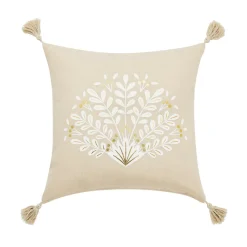 douceur d'intu017drieur Coussin carré coton (45 x 45 cm) Majestia Beige Clearance