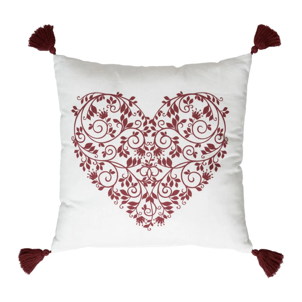 EMINZA Coussin carré coton (40 x 40 cm) Megeve Rouge Clearance