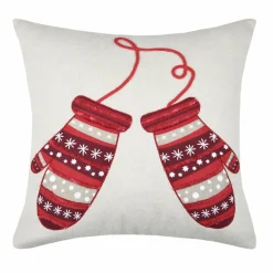 LOVELY CASA Coussin carré coton (40 x 40 cm) Megève Ecru Discount