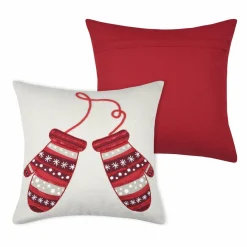 LOVELY CASA Coussin carré coton (40 x 40 cm) Megève Ecru Discount