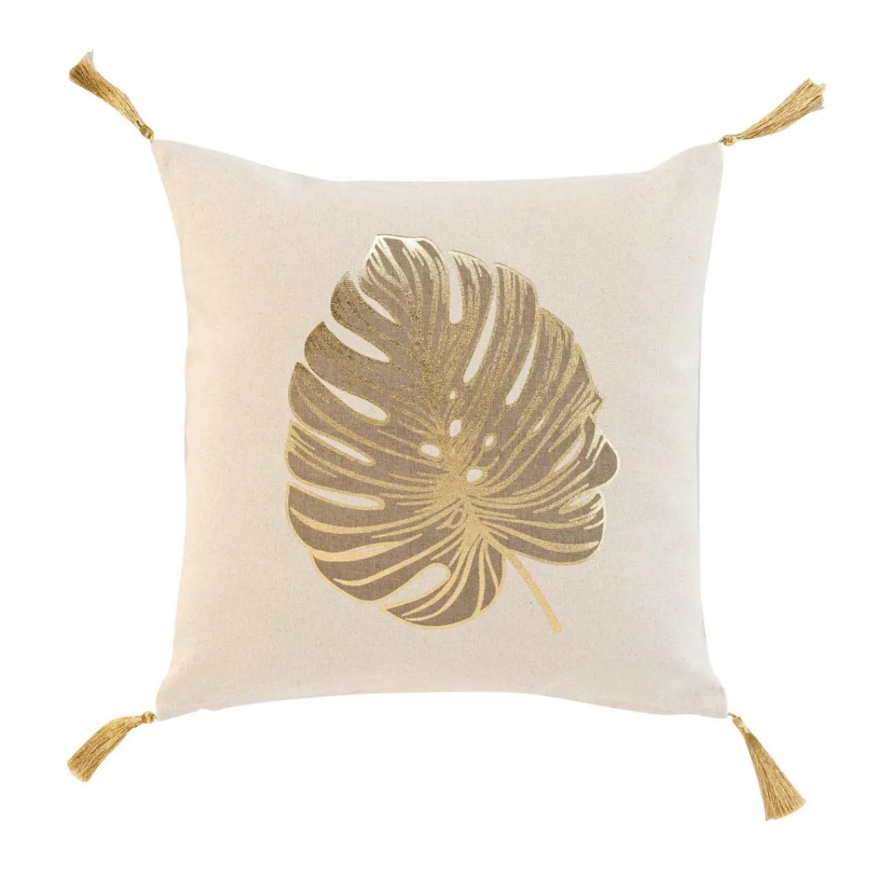 douceur d'intu017drieur Coussin carré coton (40 x 40 cm) Mogador Beige Best