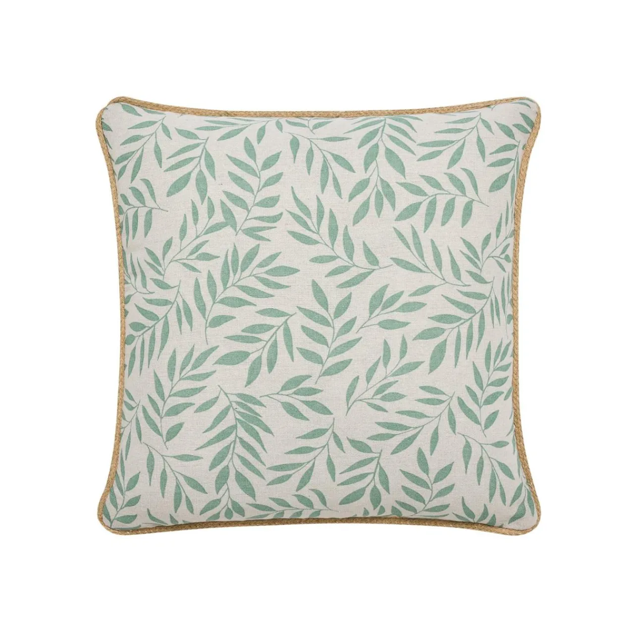 douceur d'intu017drieur Coussin carré coton (45 x 45 cm) Naya Vert sauge Hot