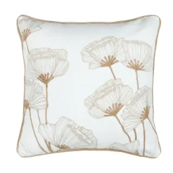 STOF Coussin carré coton (45 x 45 cm) Oriana Ecru Clearance