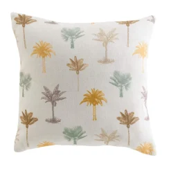 douceur d'intu017drieur Coussin carré coton (45 x 45 cm) Palmelia Multicolore Discount