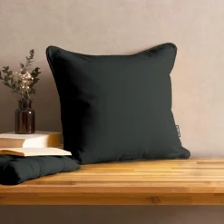 EMINZA Coussin carré coton (40 x 40 cm) Pixel Noir Hot