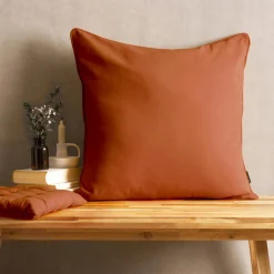 EMINZA Coussin carré coton (60 x 60 cm) Pixel Terracotta