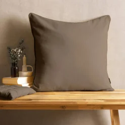 EMINZA Coussin carré coton (60 x 60 cm) Pixel Taupe Outlet