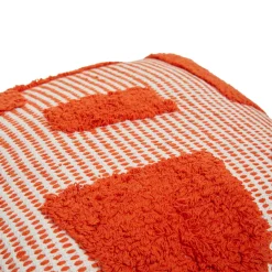 Atmosphera, cru017dateur d'intu017drieur Coussin carré coton (50 x 50 cm) Poppy Orange Sale