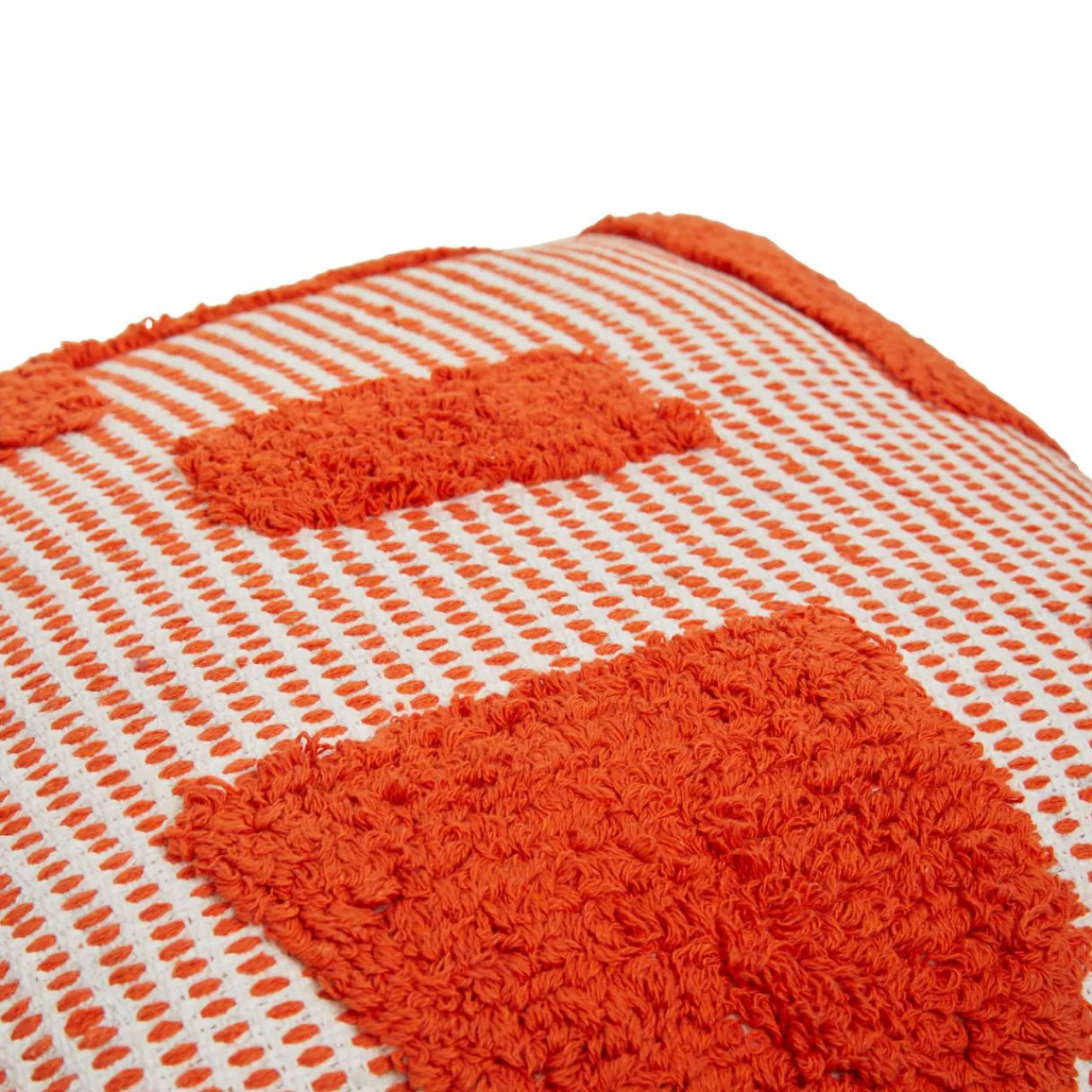 Atmosphera, cru017dateur d'intu017drieur Coussin carré coton (50 x 50 cm) Poppy Orange Sale