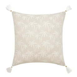 douceur d'intu017drieur Coussin carré coton (45 x 45 cm) Saharis Beige Online