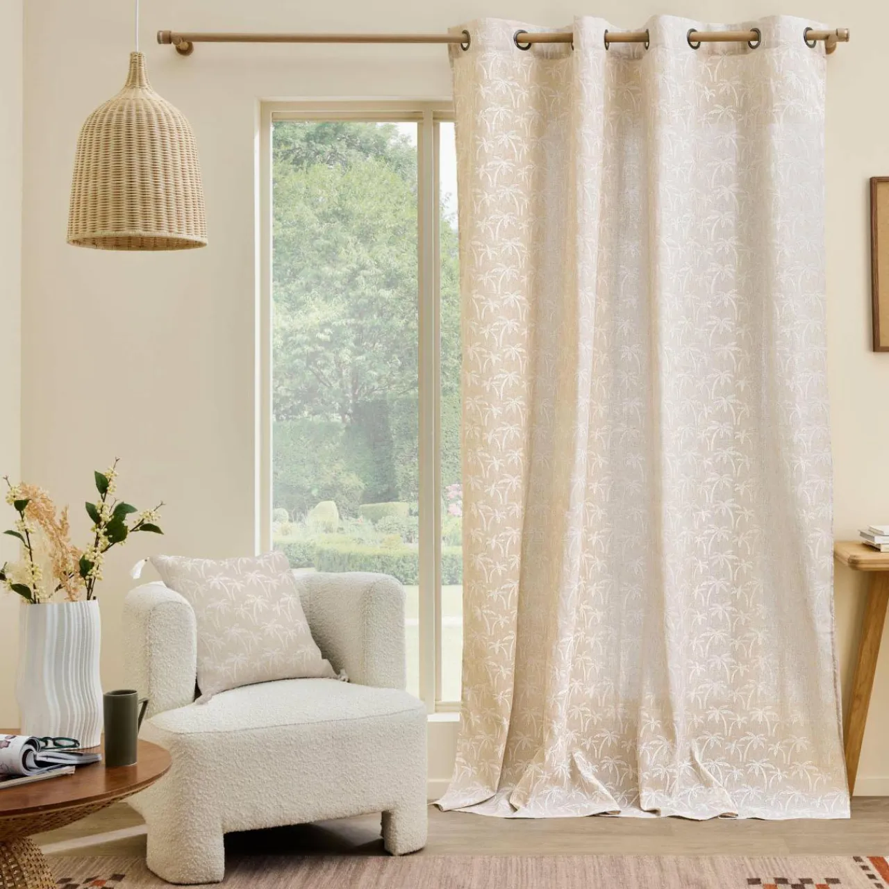 douceur d'intu017drieur Coussin carré coton (45 x 45 cm) Saharis Beige Online