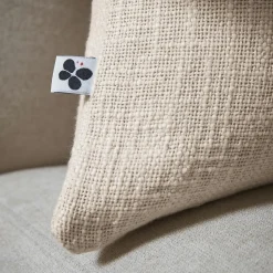 L'EFFET PAPILLON Coussin carré coton (60 x 60 cm) Sixtine Beige Outlet
