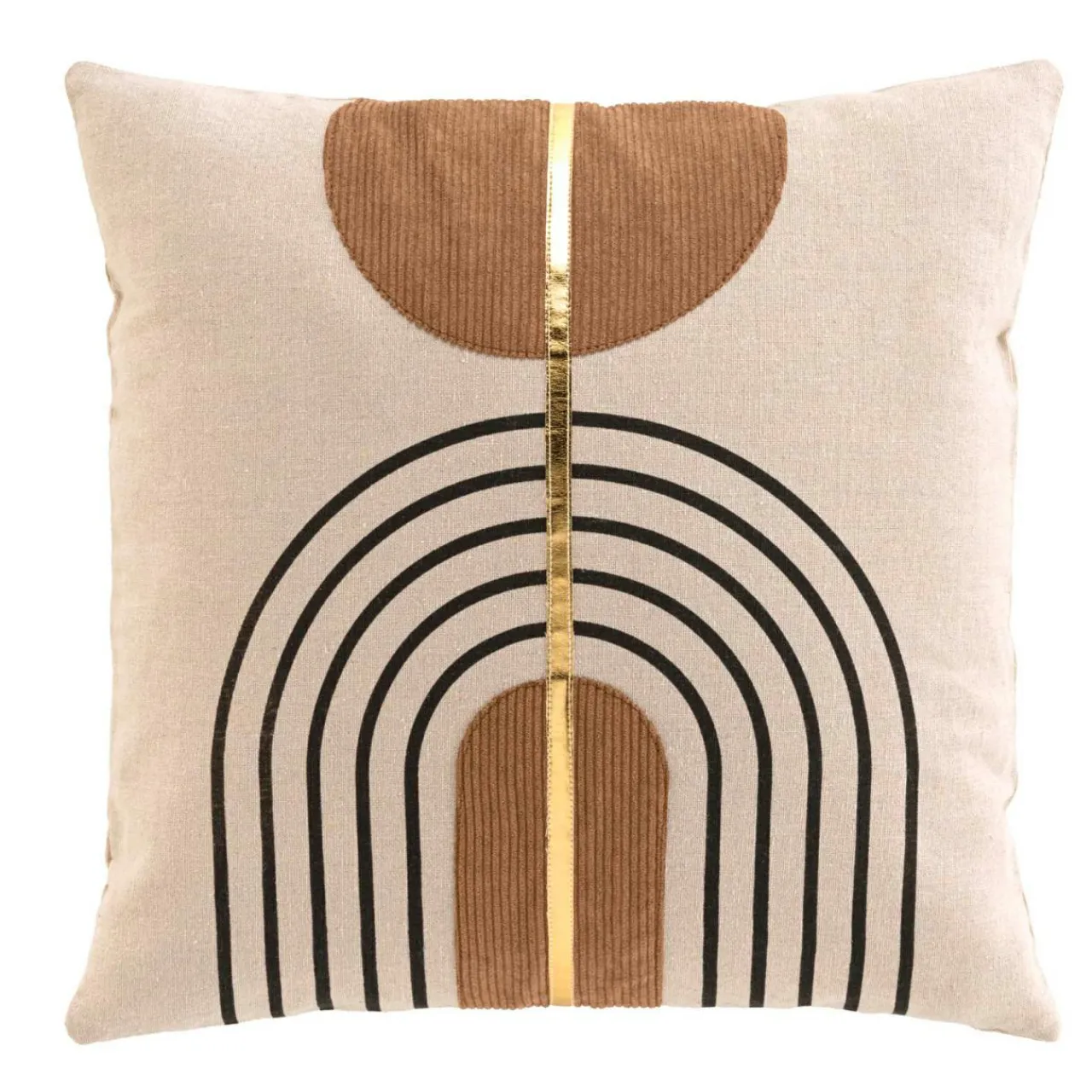 douceur d'intu017drieur Coussin carré coton (45 x 45 cm) Spyro Ecru Hot