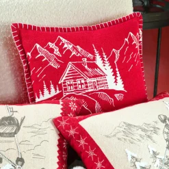 STOF Coussin Carré Coton (45 x 45 cm) Villard Rouge Online