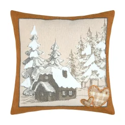 STOF Coussin carré coton (45 x 45 cm) Wildforest Ecru Discount