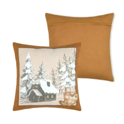 STOF Coussin carré coton (45 x 45 cm) Wildforest Ecru Discount