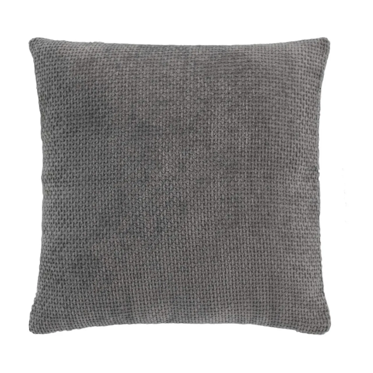 douceur d'intu017drieur Coussin carré en velours chenille (45 x 45 cm) Leo Gris Anthracite Best