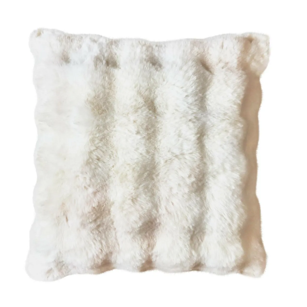 EMINZA Coussin carré fausse fourrure (50 x 50 cm) Toronto Ivoire Outlet