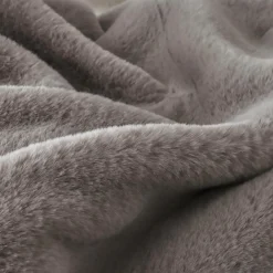 EMINZA Coussin carré fausse fourrure (45 x 45 cm) Finn Taupe Hot