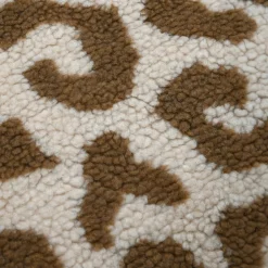 STOF Coussin carré fausse fourrure léopard (45 x 45 cm) Fauves Beige Clearance