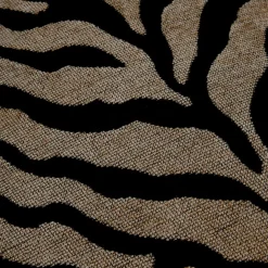 STOF Coussin carré fausse fourrure zébre (45 x 45 cm) Fauves Noir Best