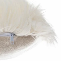 ATMOSPHERA Coussin carré fausse fourrure (40 x 40 cm) Oslo Ivoire Online