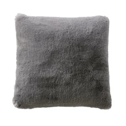EMINZA Coussin carré fausse fourrure (45 x 45 cm) Finn Gris Anthracite Sale