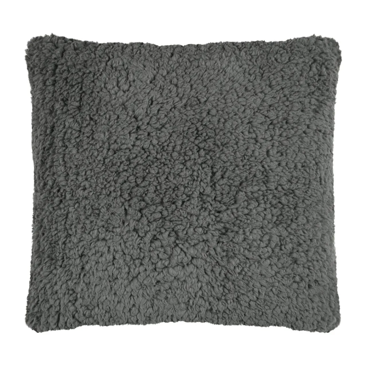 STOF Coussin carré fausse fourrure (50 x 50 cm) Dudley souris Gris