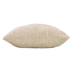 douceur d'intu017drieur Coussin carré flanelle relief (45 x 45 cm) Flanela Beige New