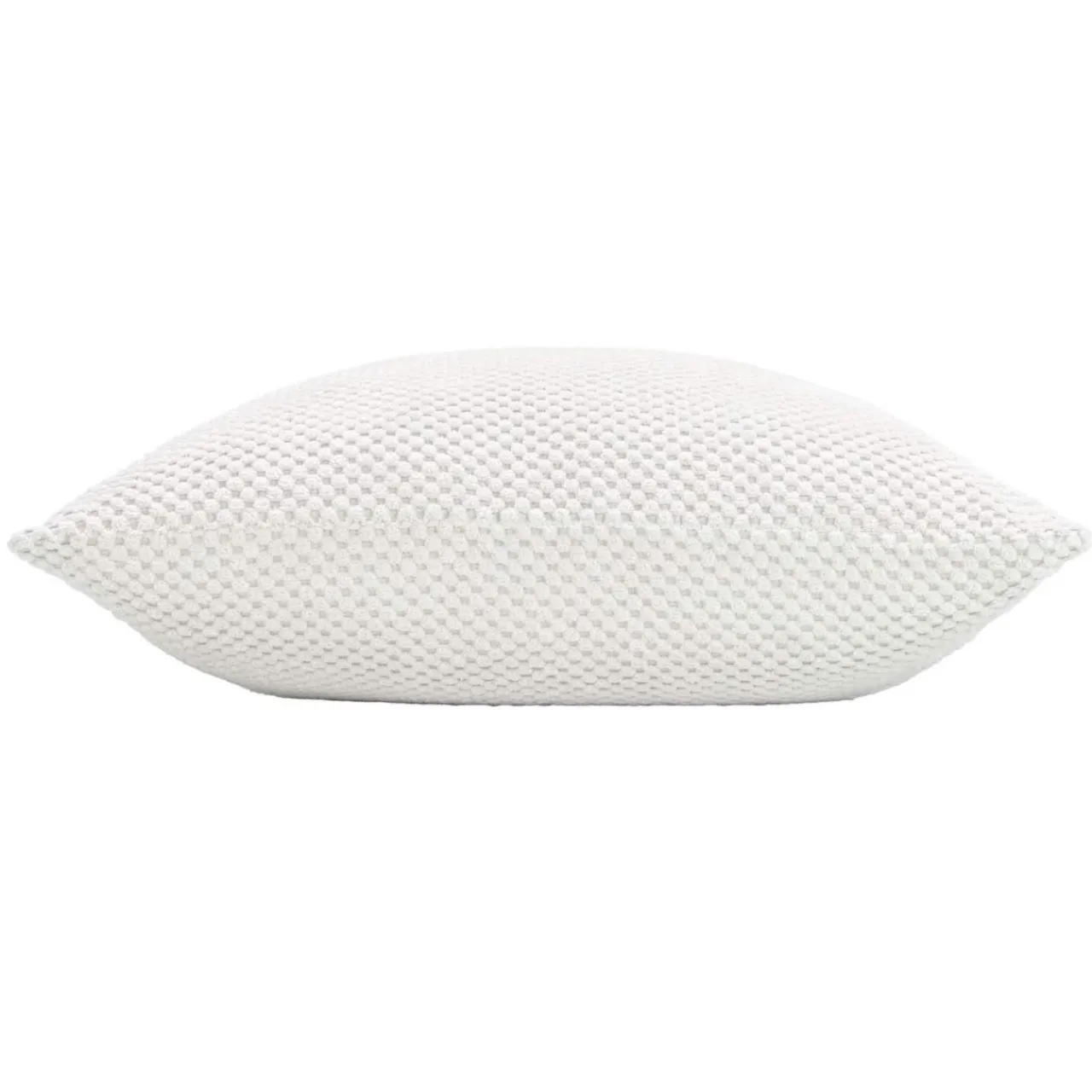 douceur d'intu017drieur Coussin carré flanelle relief (45 x 45 cm) Java Blanc Outlet