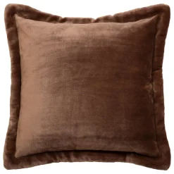 Atmosphera, cru017dateur d'intu017drieur Coussin carré flanelle (53 x 53 cm) Cuddly Marron New