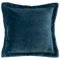 Atmosphera, cru017dateur d'intu017drieur Coussin carré flanelle (53 x 53 cm) Cuddly Bleu foncé Bleu marine Discount